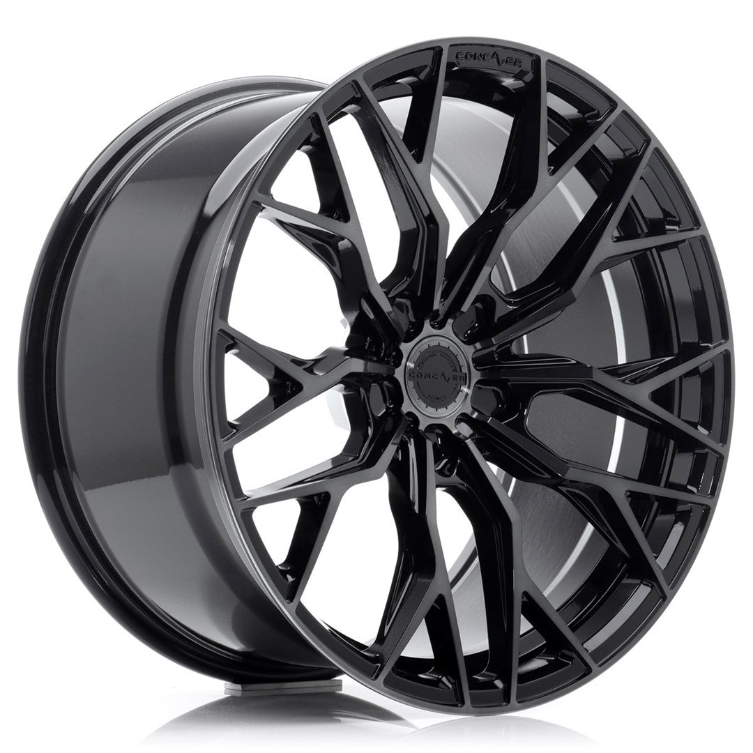 Concaver-CVR1-Double-Tinted-Black-19x8.5-5x112-ET45-66.6mm-Felger-wheels-rims-Black