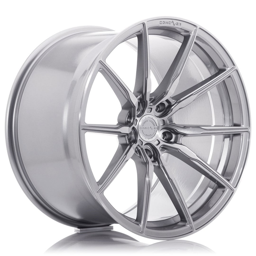 Concaver-CVR4-Brushed-Titanium-19x8.5-5x112-ET45-66.6mm-Felger-wheels-rims-Silver