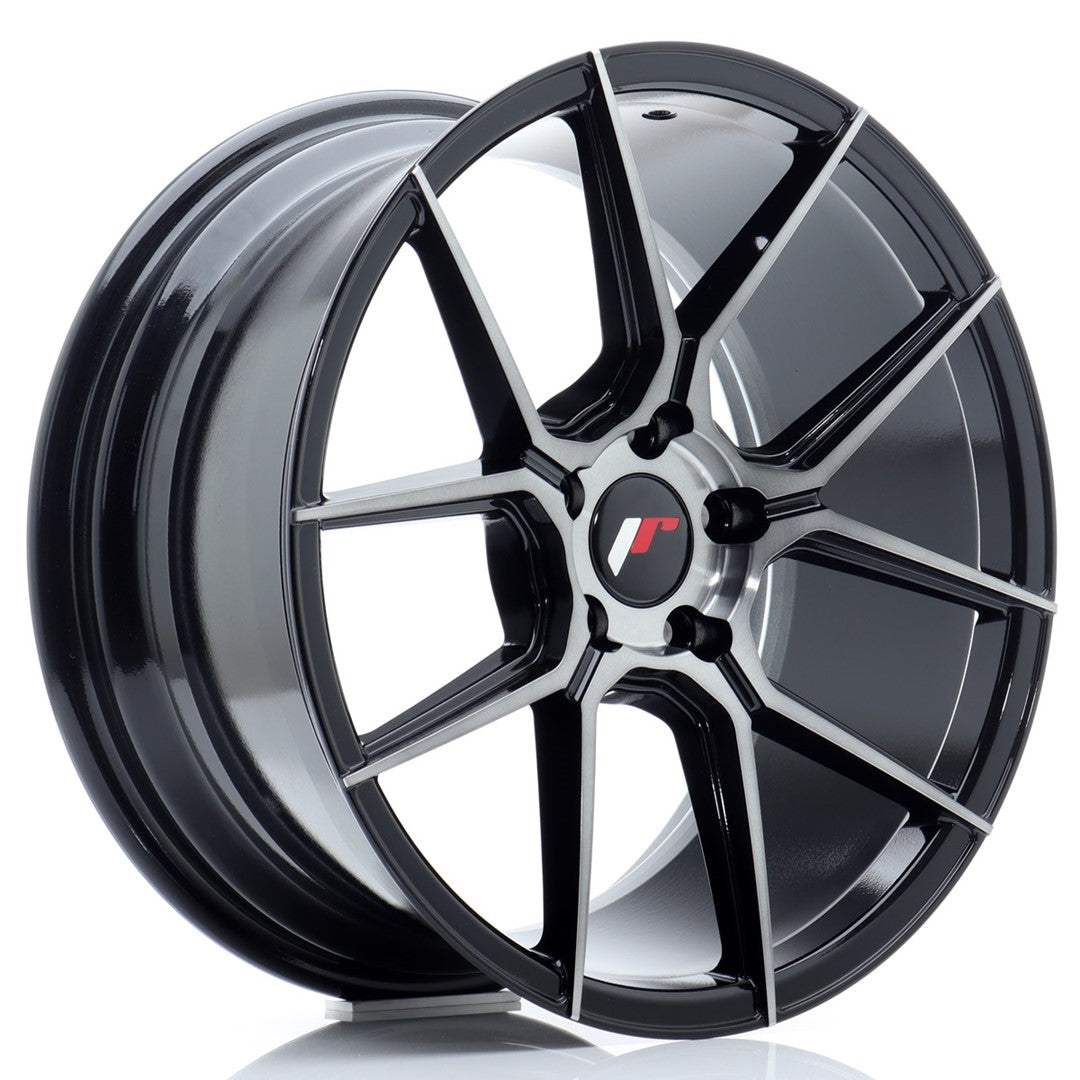 felger-Japan-Racing-JR30-Black-Brushed-w/Tinted-Face-18x8.5-5x112-et-40-66.6mm