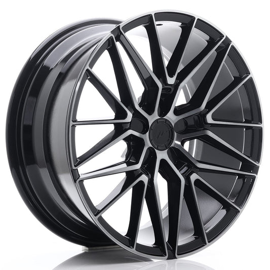 felger-Japan-Racing-JR38-Black-Brushed-w/Tinted-Face-19x8.5-5x112-et-45-66.6mm