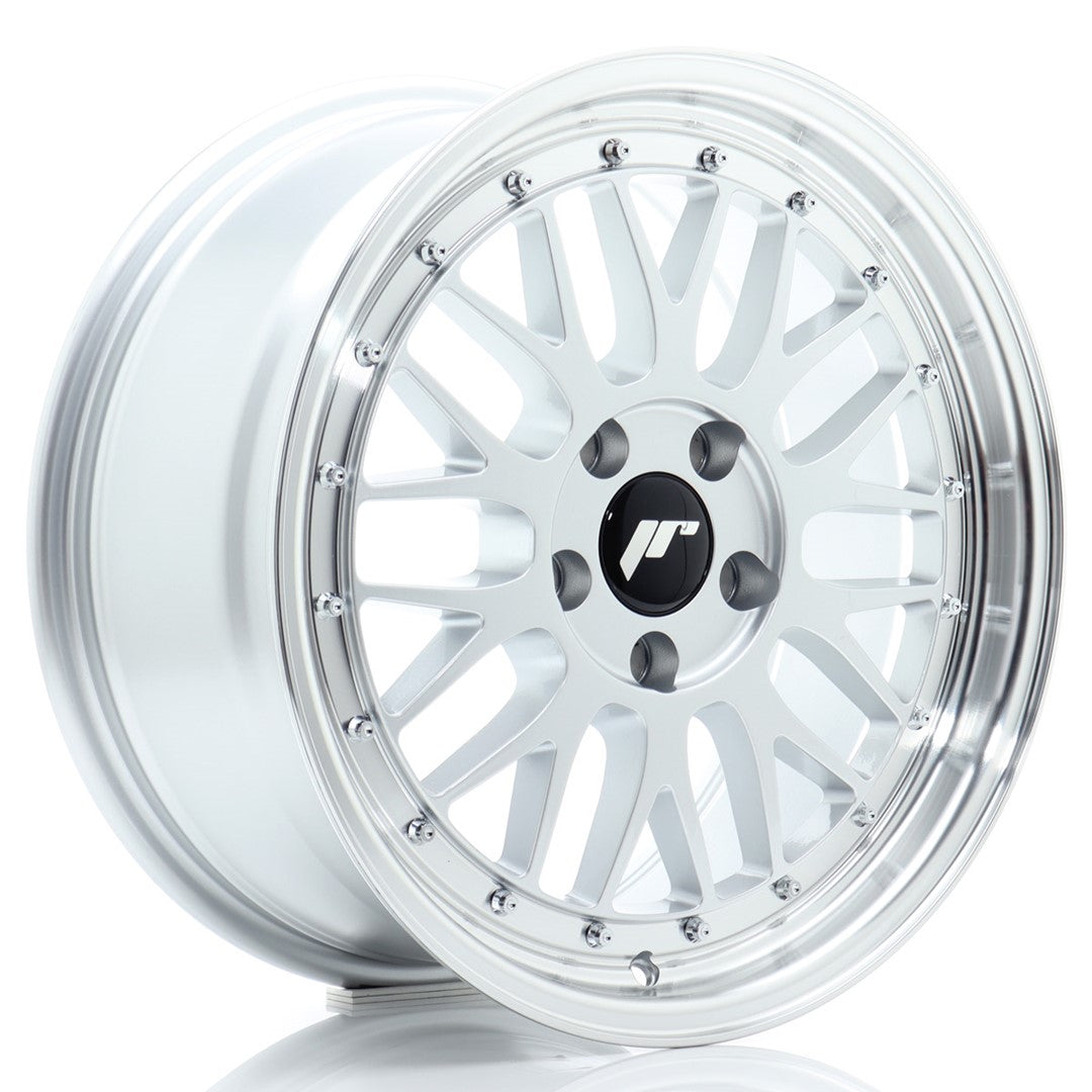 felger-Japan-Racing-JR23-Hyper-Silver-w/Machined-Lip-17x8-5x120-et-20-72.6mm