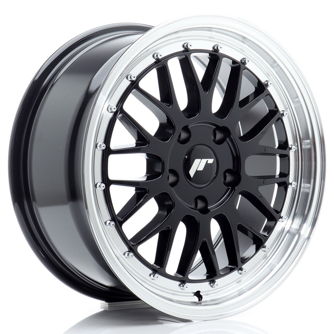 felger-Japan-Racing-JR23-Gloss-Black-w/Machined-Lip-17x8-5x120-et-35-72.6mm