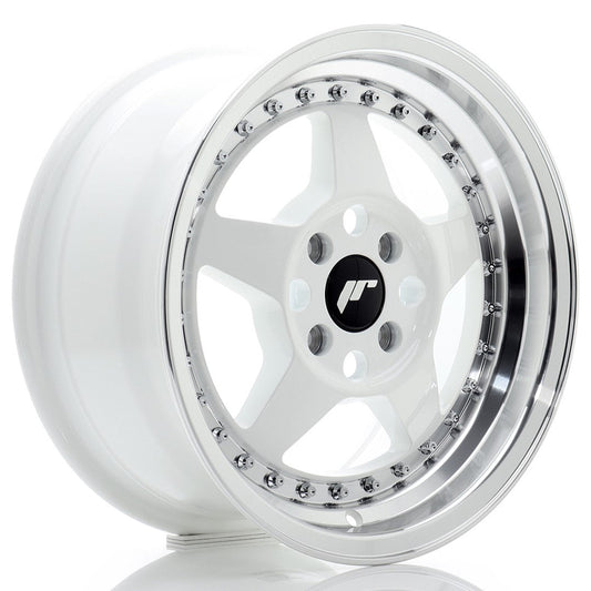 felger-Japan-Racing-JR6-White-w/Machined-Lip-15x7-4x100-et-35-67.1mm