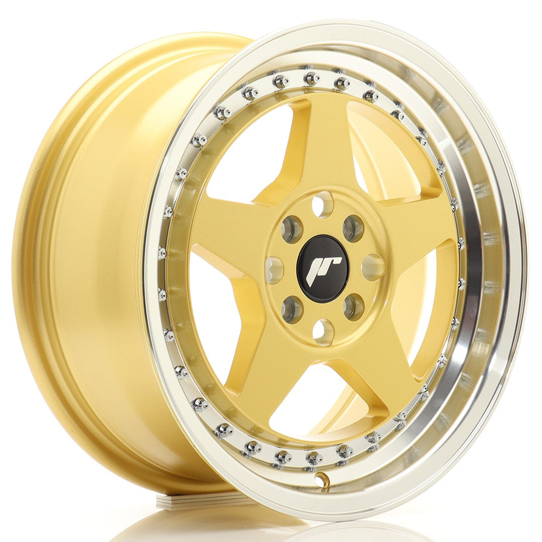 felger-Japan-Racing-JR6-Gold-w/Machined-Lip-16x7-4x100-et-35-67.1mm