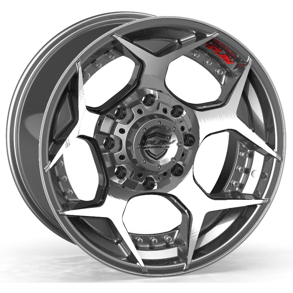 4PLAY-4P50-Brushed-Gunmetal-Gunmetal-22x12-124.1-wheels-rims-felger-Felghuset