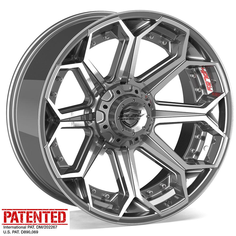 4PLAY-4P80R-Brushed-Gunmetal-Gunmetal-22x10-87-wheels-rims-felger-Felghuset