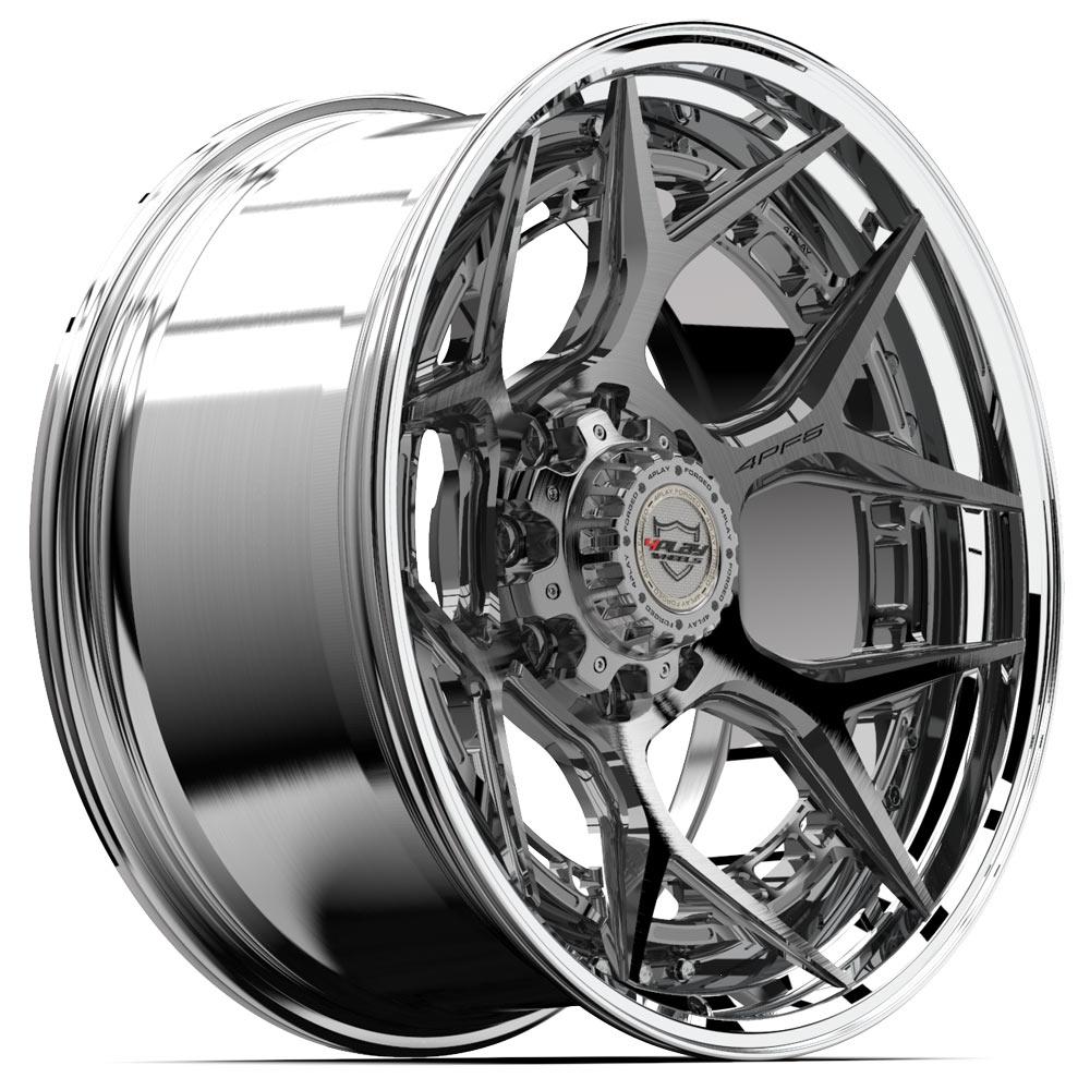 4PLAY-4PF6-Brushed-with-Tinted-Clear-Center-and-Polished-Barrel-Gunmetal-22x10-124.9-wheels-rims-felger-Felghuset