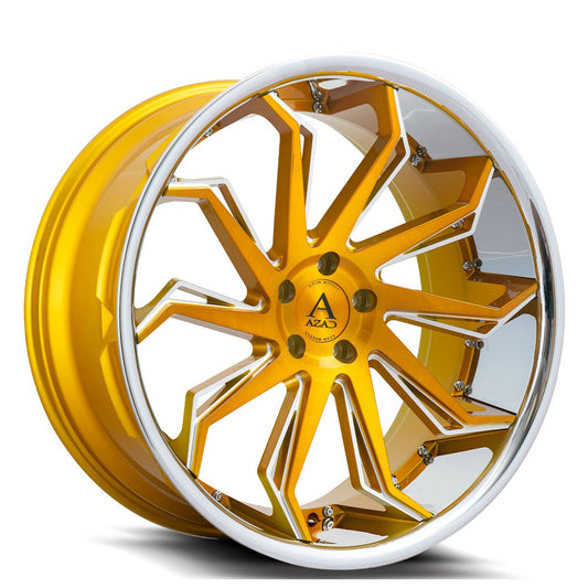 Azad-AZ1101-Brushed-Gold-w/-Chrome-Lip-Gold-20x9-73.1-wheels-rims-felger-Felghuset