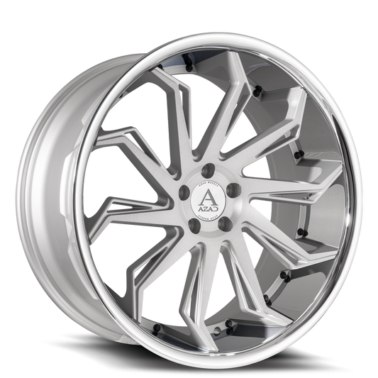 Azad-AZ1101-Brushed-Silver-w/-Chrome-Lip-Silver-20x10.5-73.1-wheels-rims-felger-Felghuset