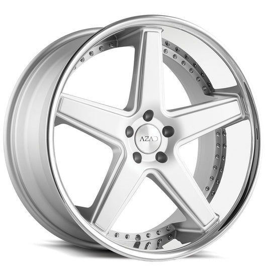 Azad-AZ008-Semi-Matte-Silver-W/Chorme-Lip-Silver-22x10.5-73.1-wheels-rims-felger-Felghuset