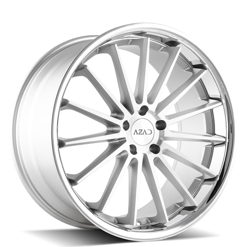 Azad-AZ24-Brushed-Silver-w/-Vhrome-Lip-Silver-20x9-73.1-wheels-rims-felger-Felghuset