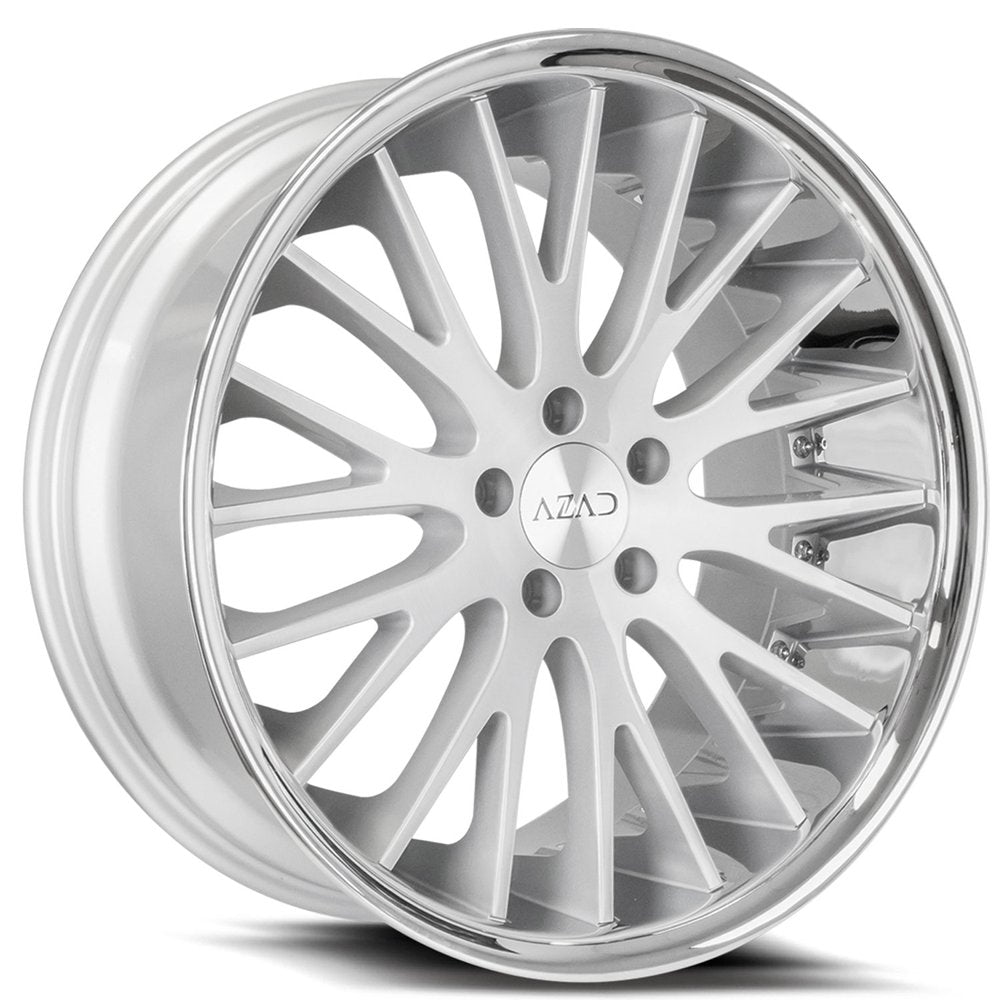 Azad-AZ33-Brushed-Silver-w/-Chrome-Lip-Silver-22x10.5-72.56-wheels-rims-felger-Felghuset