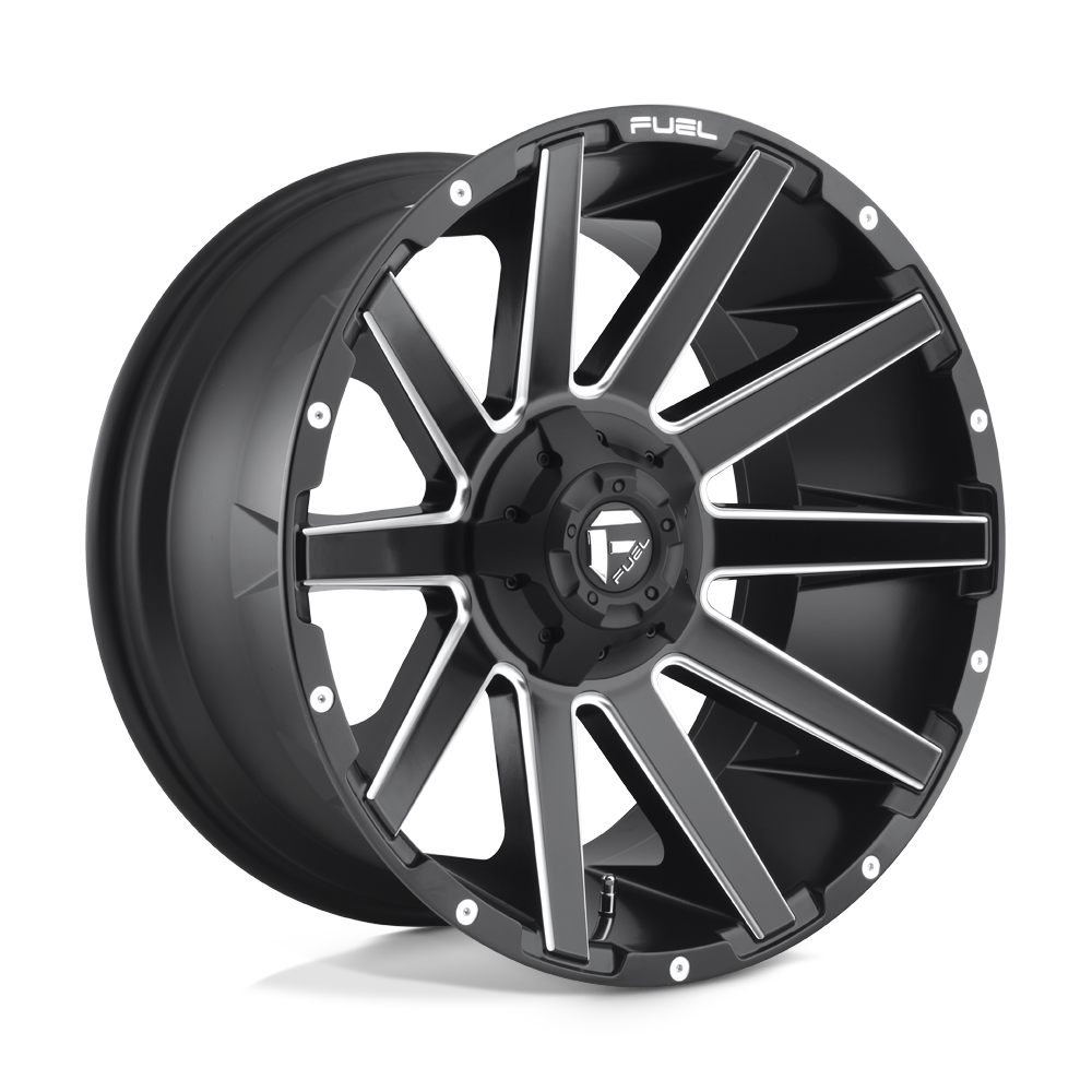 Felger-Fuel-1PC-CONTRA-Matte-Black-Milled-22x9-8x165.1-18-125.1