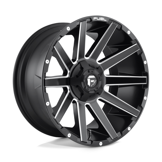 Felger-Fuel-1PC-CONTRA-Matte-Black-Milled-22x9-8x165.1-18-125.1