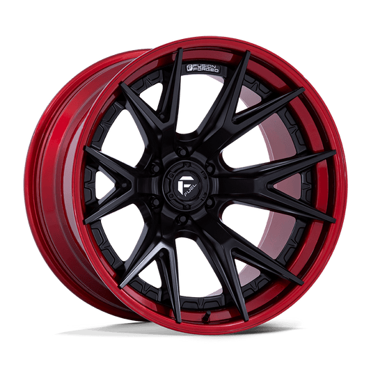 Felger-Fuel-1PC-CATALYST-Matte-Black-With-Candy-Red-Lip-20x9-6x139.7-et20-106.1