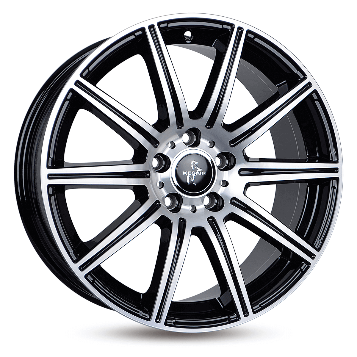 Keskin KT16 Black Front Polish - 19x8.5 | 5x112 | +45 | 66.6mm