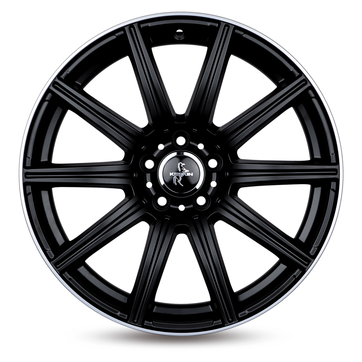 Keskin KT16 Matt Black Lip Polish - 18x8 | 5x112 | +45 | 66.6mm