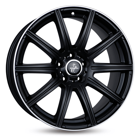 Keskin KT16 Matt Black Lip Polish - 18x8 | 5x112 | +30 | 66.6mm