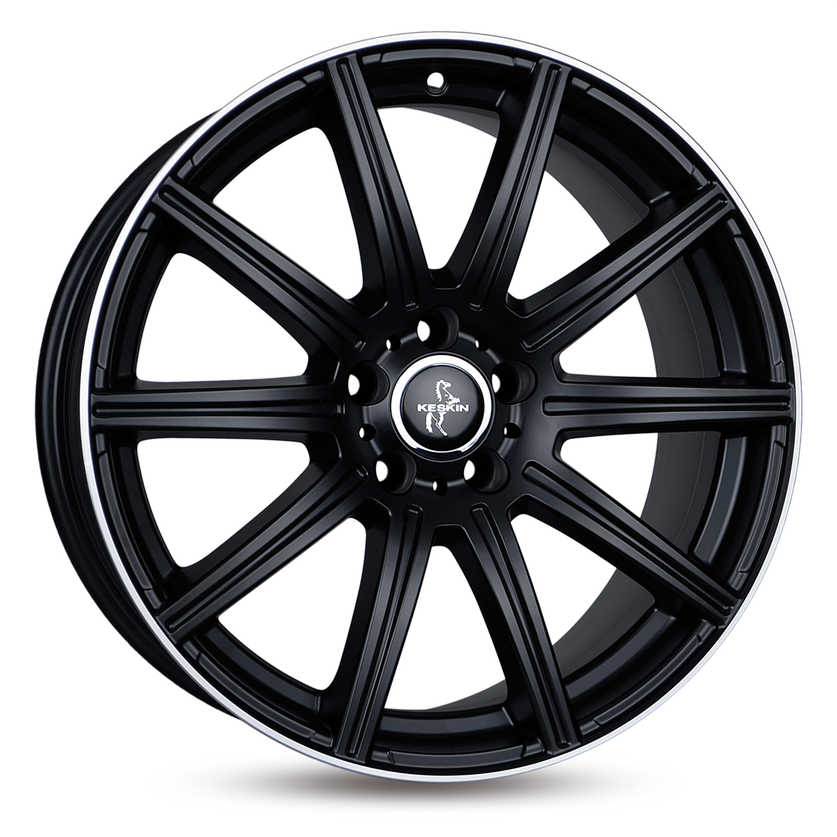 Keskin KT16 Matt Black Lip Polish - 18x8 | 5x112 | +45 | 66.6mm