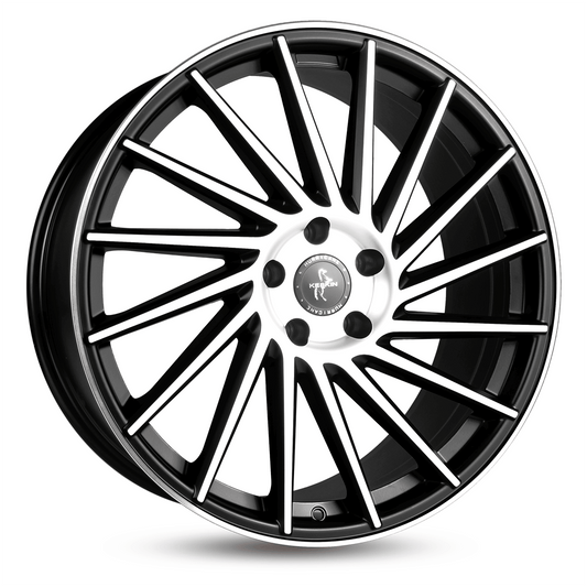 Keskin KT17 Matt Black Front Polish - 22x10 | 5x112 | +50 | 66.6mm