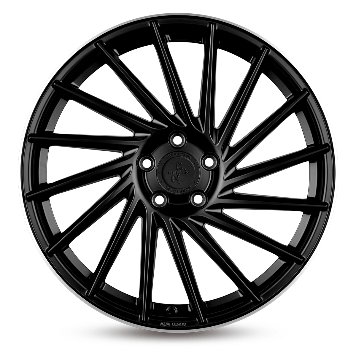 Keskin KT17 Matt Black Lip Polish - 18x8 | 5x112 | +30 | 72.6mm