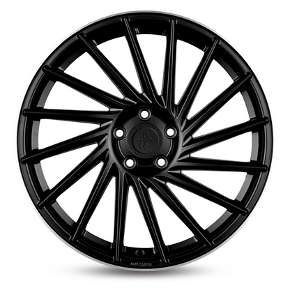 Keskin KT17 Matt Black Lip Polish - 19x8.5 | 5x112 | +30 | 72.6mm