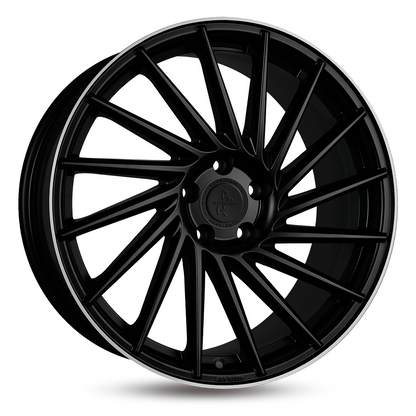 Keskin KT17 Matt Black Lip Polish - 18x8 | 5x112 | +30 | 72.6mm