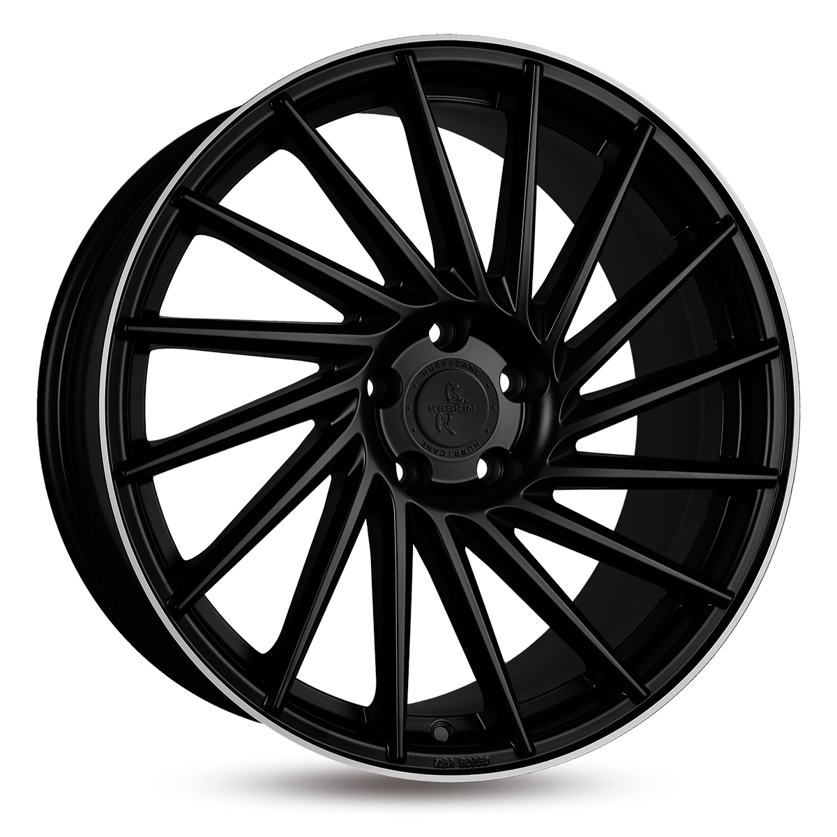 Keskin KT17 Matt Black Lip Polish - 19x8.5 | 5x112 | +30 | 72.6mm