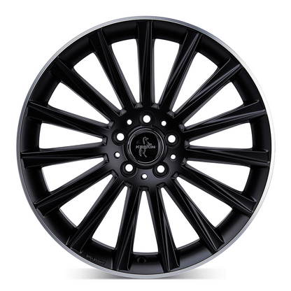 Keskin KT18 Matt Black Lip Polish - 18x8 | 5x112 | +45 | 72.6mm