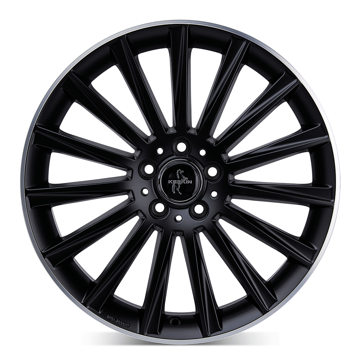 Keskin KT18 Matt Black Lip Polish - 19x8.5 | 5x112 | +45 | 72.6mm