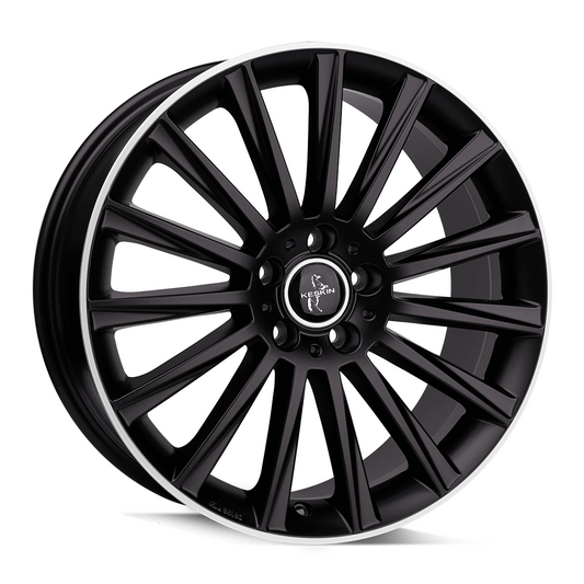 Keskin KT18 Matt Black Lip Polish - 18x8 | 5x112 | +30 | 72.6mm