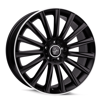 Keskin KT18 Matt Black Lip Polish - 19x8.5 | 5x112 | +45 | 72.6mm