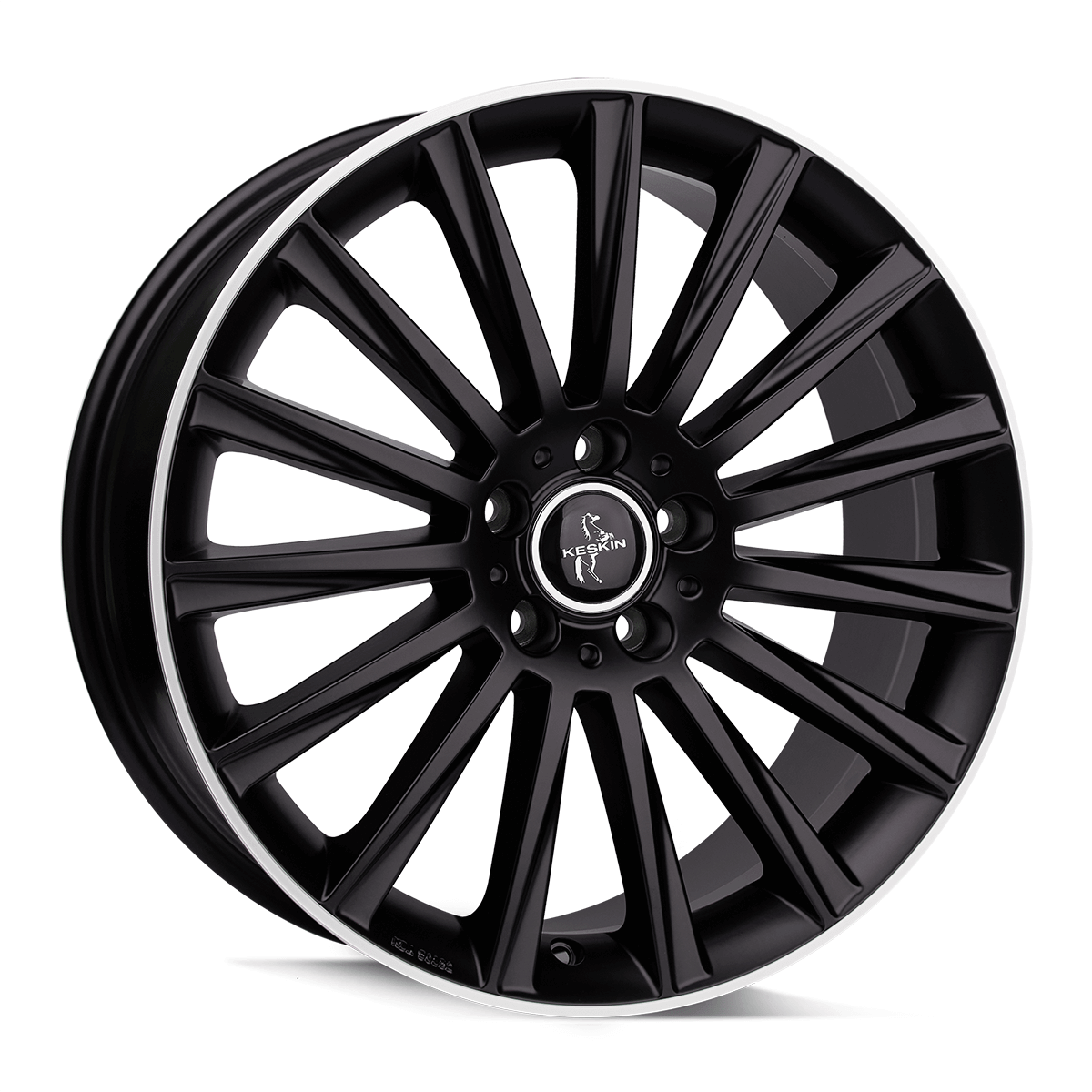 Keskin KT18 Matt Black Lip Polish - 18x8 | 5x112 | +45 | 72.6mm