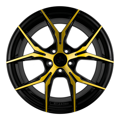 Keskin KT19N Black Front Gold - 19x8.5 | 5x114.3 | +40 | 72.6mm