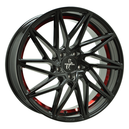 Keskin KT20 Black Painted Red Inside - 18x8 | 5x112 | +30 | 72.6mm