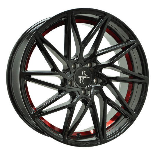 Keskin KT20 Black Painted Red Inside - 18x8 | 5x112 | +45 | 72.6mm