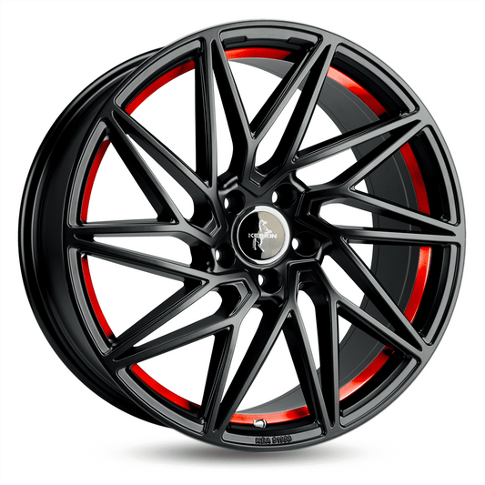 Keskin KT20 Matt Black Red Inside - 19x8.5 | 5x108 | +45 | 72.6mm