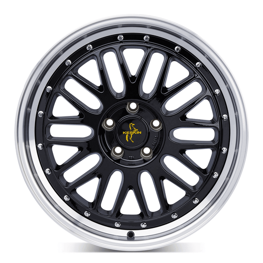 Keskin KT22 Black Lip Polish - 18x8 | 5x114.3 | +40 | 72.6mm