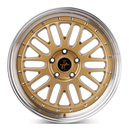 Keskin KT22 Gold Lip Polish - 18x8 | 5x112 | +30 | 72.6mm