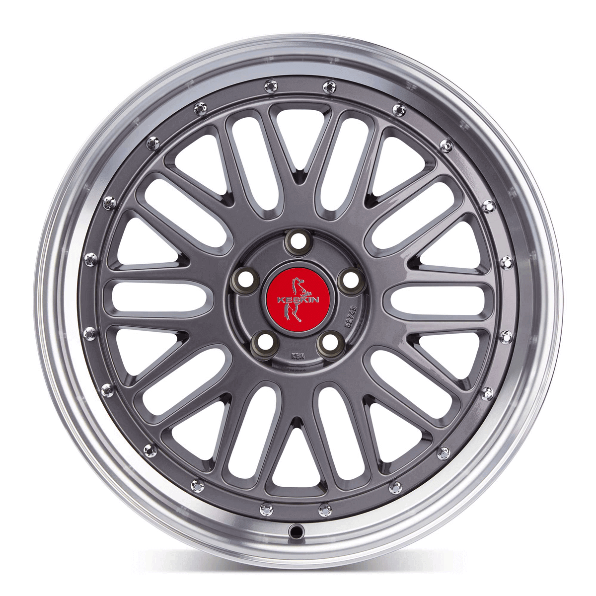 Keskin KT22 Titan Grey Lip Polish - 19x8.5 | 5x112 | +30 | 72.6mm