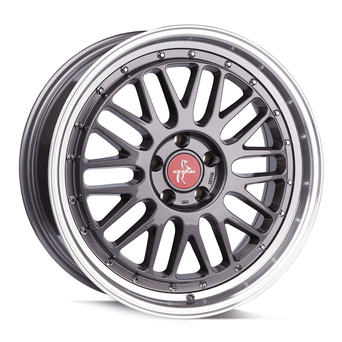 Keskin KT22 Titan Grey Lip Polish - 19x8.5 | 5x112 | +30 | 72.6mm