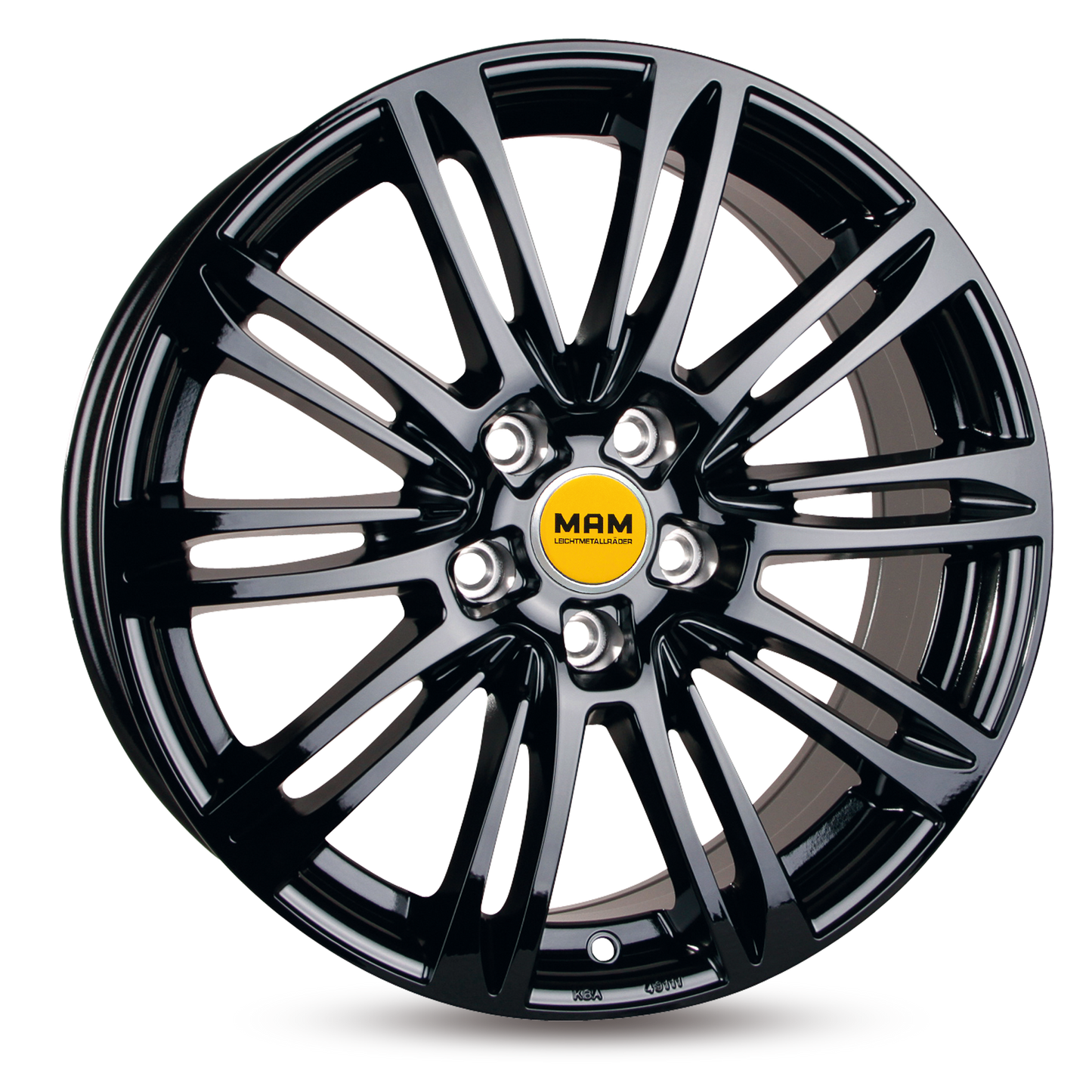 MAM A4 Black Painted - 16x7 | 5x114.3 | +38 | 72.6mm