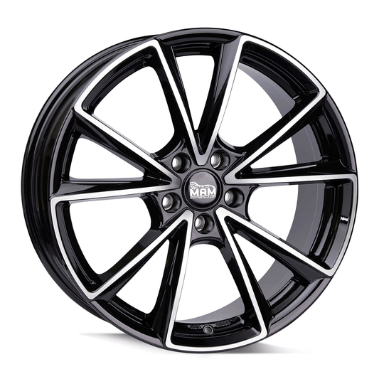 MAM A5 Black Front Polish - 19x8 | 5x112 | +45 | 66.6mm