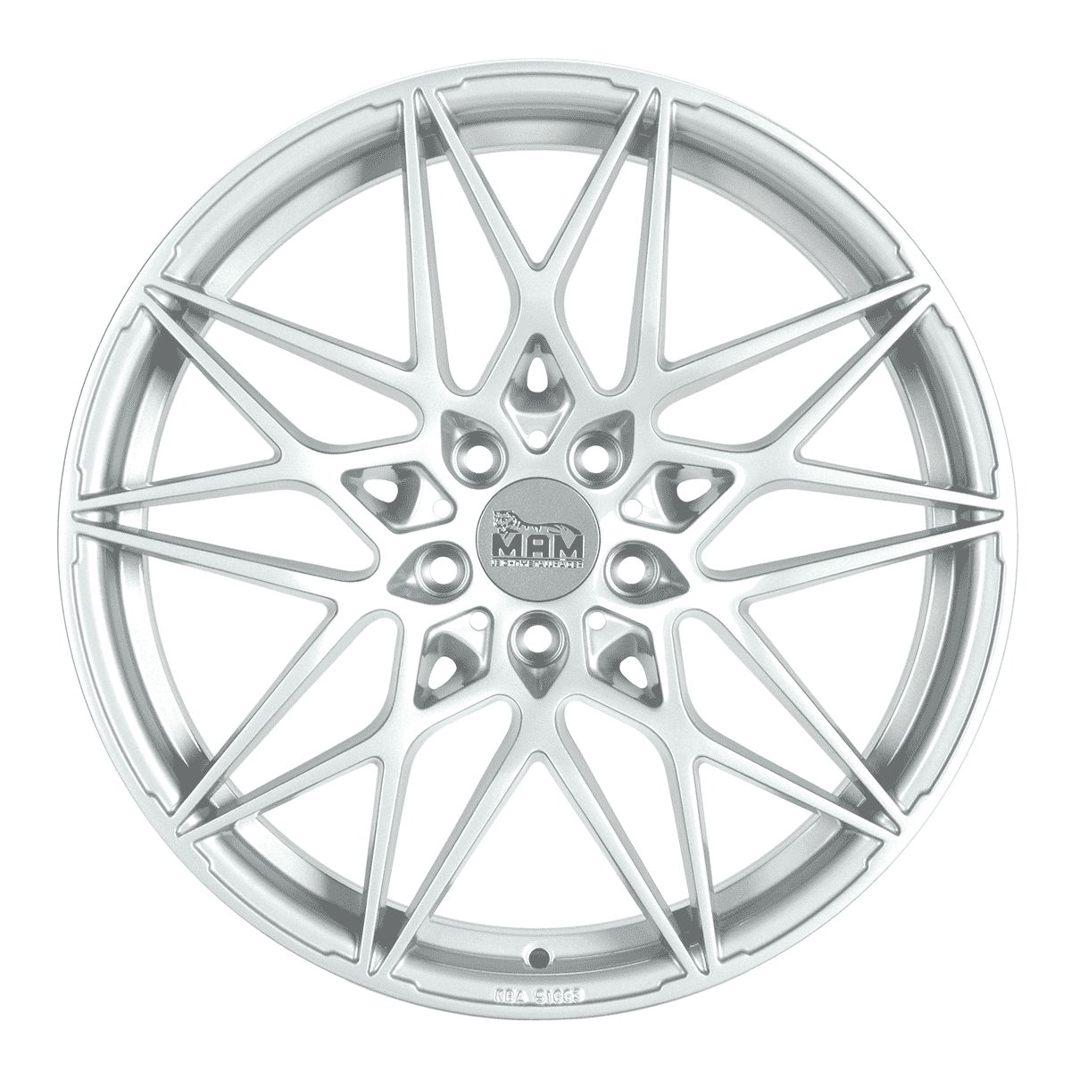 MAM B2N Silver Painted - 19x8.5 | 5x112 | +30 | 72.6mm