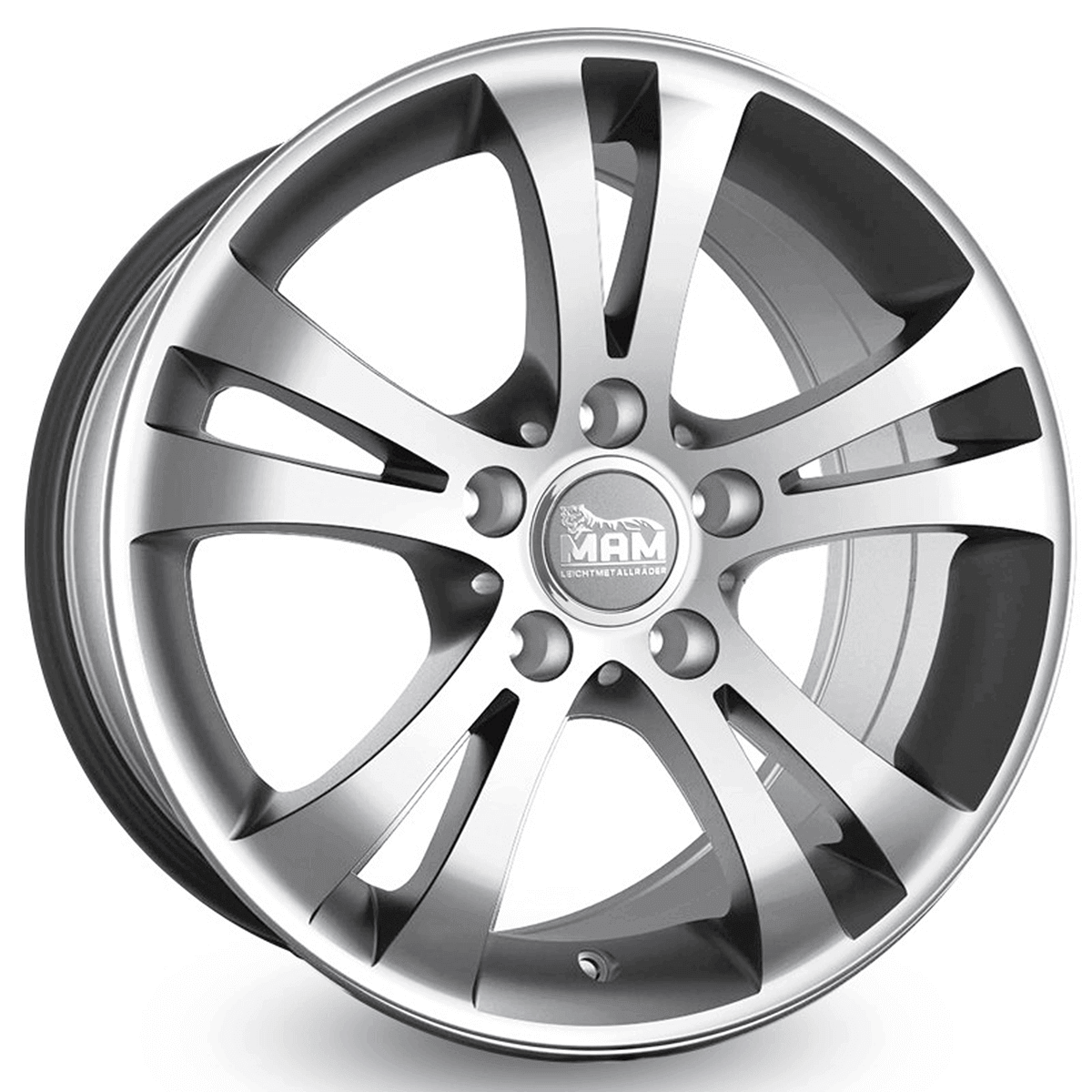 MAM D2 Silver Front Polish - 18x8 | 5x112 | +30 | 66.6mm