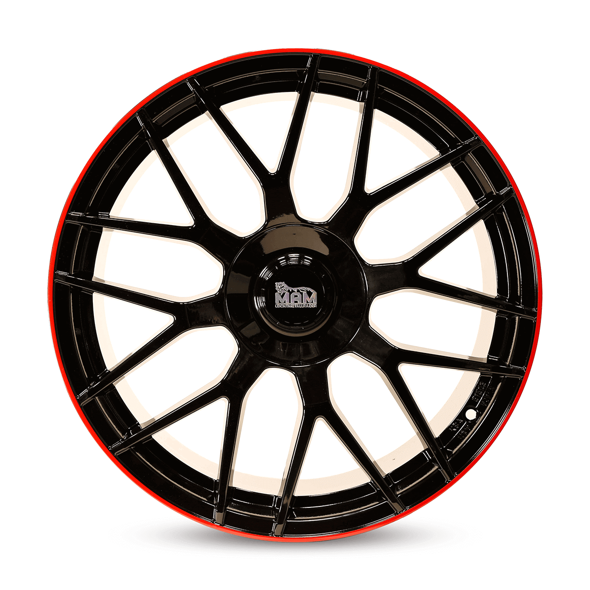 MAM GT1 Black Painted Lip Red - 18x8 | 5x112 | +45 | 66.6mm