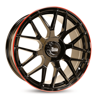 MAM GT1 Black Painted Lip Red - 18x8 | 5x112 | +45 | 66.6mm