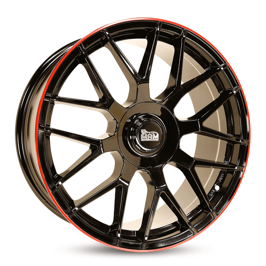 MAM GT1 Black Painted Lip Red - 19x8.5 | 5x112 | +45 | 66.6mm