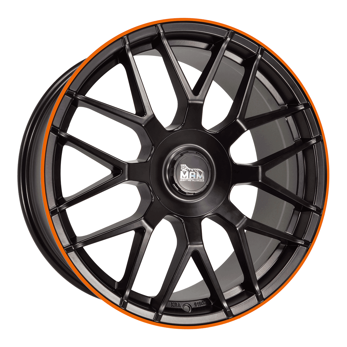 MAM GT1 Matt Black Lip Orange - 19x9.5 | 5x112 | +30 | 66.6mm