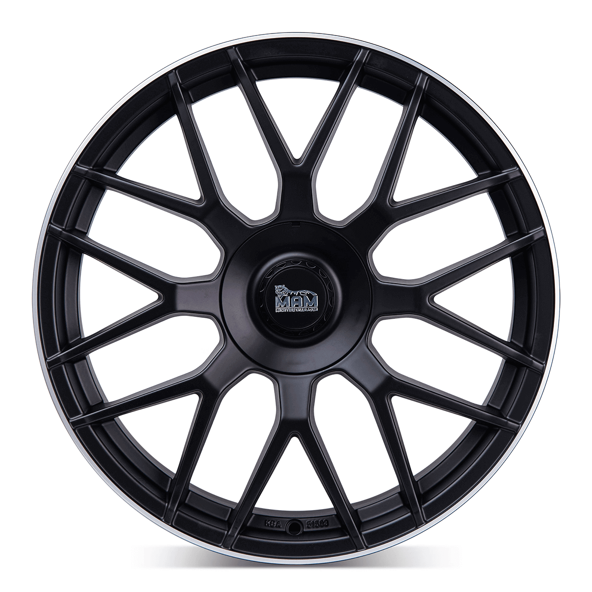 MAM GT1 Matt Black Lip Polish - 18x8 | 5x112 | +45 | 66.6mm